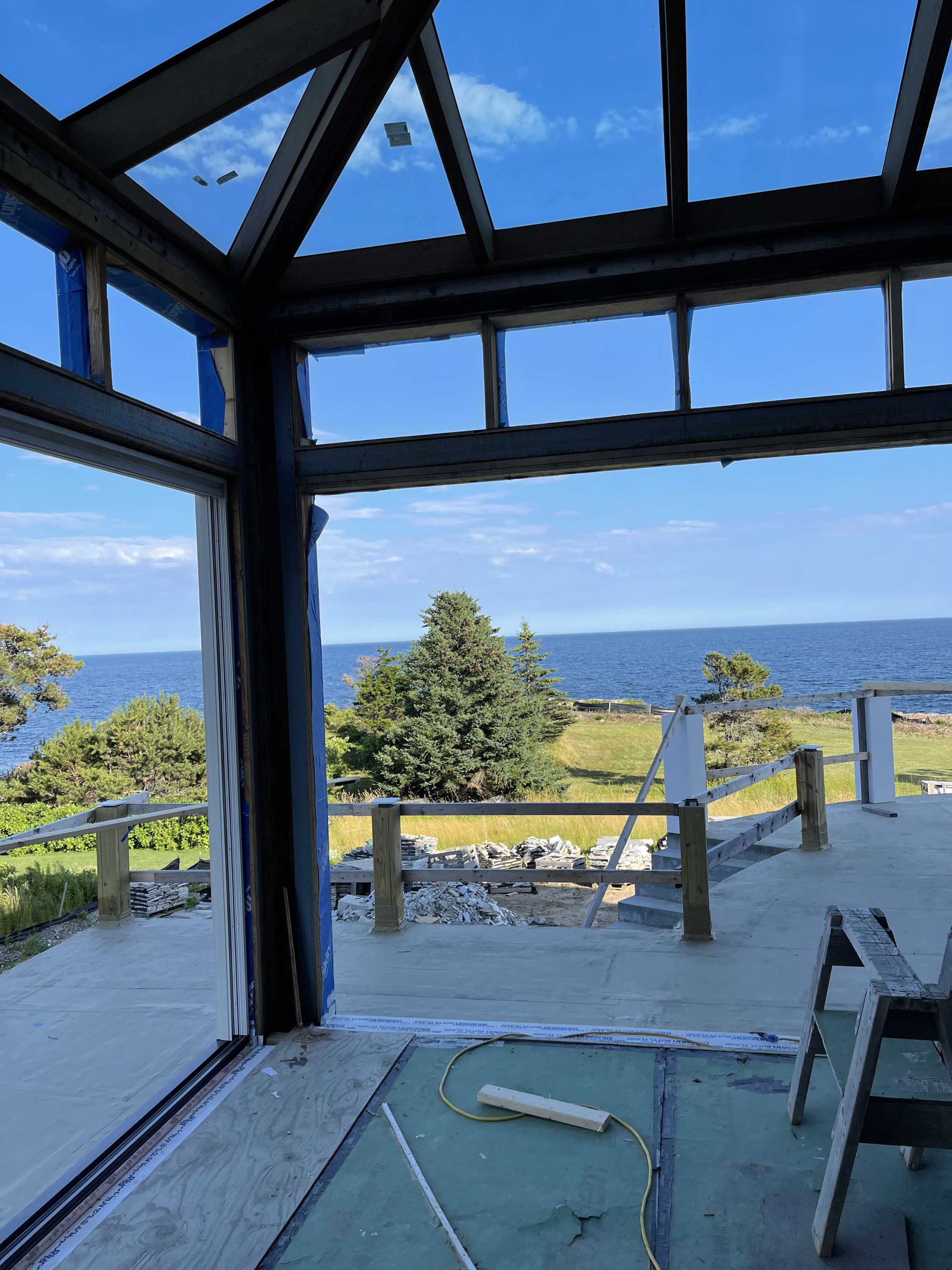 Glass conservatory over the Atlantic