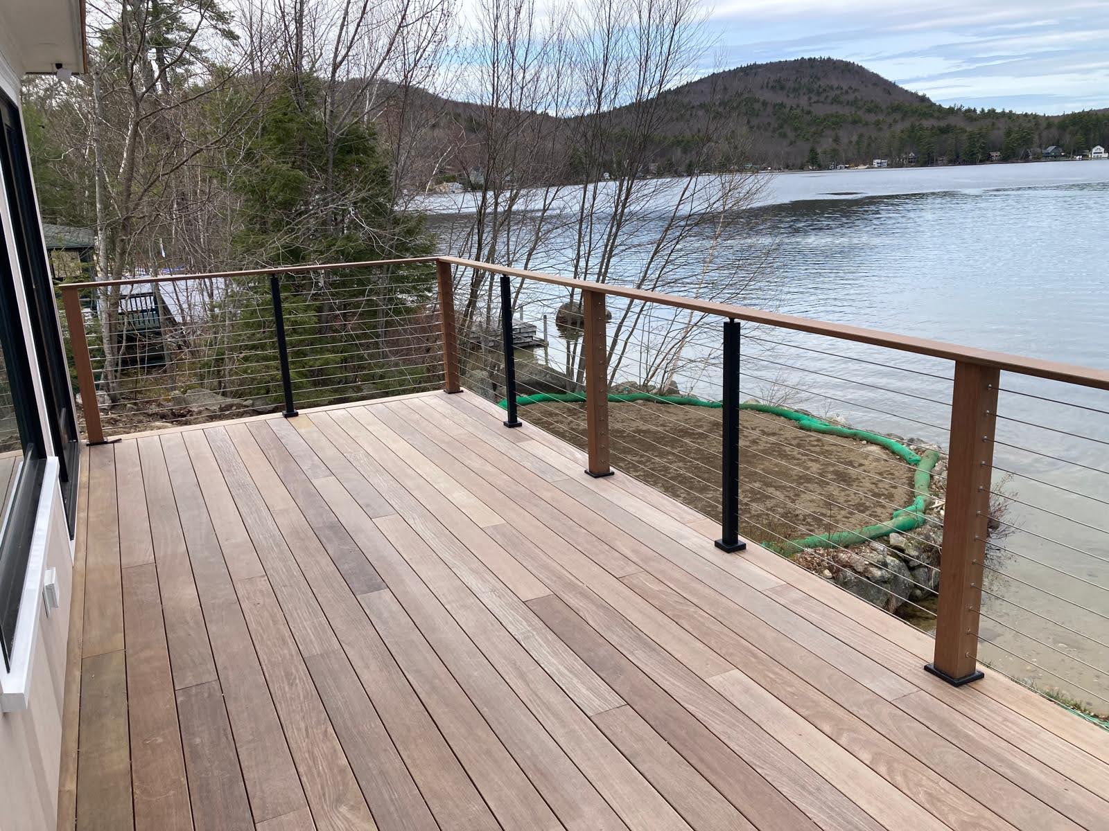 Mahogany deck with cable railing